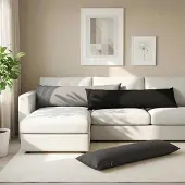 vidaXL Kussensloop HEERLEN Lichtgrijs 40 x 145 cm Stof