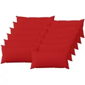 vidaXL Kussensloop 12 st HEERLEN Rood 40 x 80 cm Stof