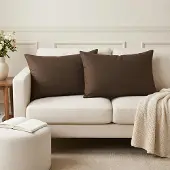 vidaXL Kussen met kussen HEERLEN 2 st Taupe Stof