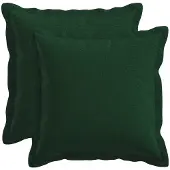 vidaXL Kussensloop 2 st HOUTEN Donkergroen 35 x 35 cm Faux Linnen