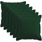 vidaXL Kussensloop 6 st HOUTEN Donkergroen 35 x 35 cm Faux Linnen