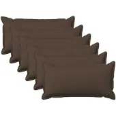 vidaXL Kussen met kussen HOUTEN 6 st Taupe Faux Linnen