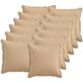 vidaXL Kussen met kussen HOUTEN 12 st Crèmekleurig Faux Linnen