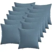 vidaXL Kussen met kussen HEERLEN 12 st Jeans Blauw Stof