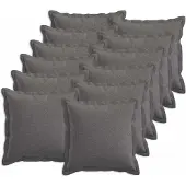 vidaXL Kussen met kussen HOUTEN 12 st Lichtgrijs Faux Linnen