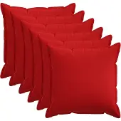 vidaXL Kussensloop 6 st HOUTEN Rood 60 x 60 cm Faux Linnen