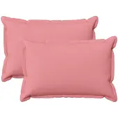 vidaXL Kussen met kussen HOUTEN 2 st Roze Faux Linnen