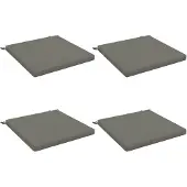 vidaXL Zitkussens SOEST 4 st 100% Polyester Grijs 70 x 70 x 5 cm