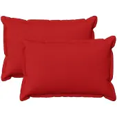 vidaXL Kussensloop 2 st HOUTEN Rood 50 x 75 cm Faux Linnen