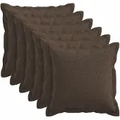 vidaXL Kussen met kussen HOUTEN 6 st Taupe Faux Linnen