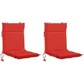 vidaXL Kussen voor lage rugstoel GEMERT 2 st 100% Polyester Rood