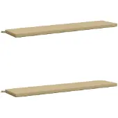 vidaXL Bankkussens SOEST 2 st 100% Polyester Beige 180 x 40 x 5 cm