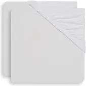 Jollein Hoeslaken Parkmatras 75x95 Jersey White 2-pack
