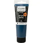 Creativ Company Acrylverf – Blauwe Verf – Acrylaatverf – Acrylic paint – Hobbyverf – Knutselen en Verven – Sneldrogend – Prussian Blue (#34) – Dekkend – Creall Studio – 120 ml – 1 fles
