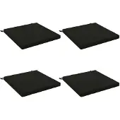 vidaXL Zitkussens SOEST 4 st 100% Polyester Zwart 80 x 80 x 5 cm