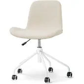 Nolon Nout-Fé bureaustoel cottonbeige - wit onderstel