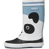 Aigle Regenlaarzen 'LOLLY POP WWF' hemelsblauw / zwart / wit