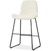 Nolon Nino-Fé barkruk rib beige - zwart onderstel - 65 cm