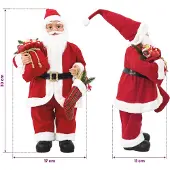 vidaXL - Kerstmanfiguur - Rood - 30 - cm - Polyester