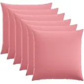 vidaXL Kussensloop 6 st HEERLEN Roze 80 x 80 cm Stof