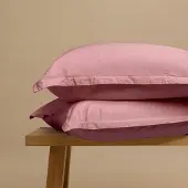 Coco & Cici - TENCEL Sateen Kussensloop Mauve - 1 kussensloop 50x60