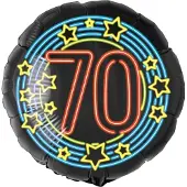 Wefiesta Folieballon - 70 jaar - Neon - 43cm - Zonder vulling