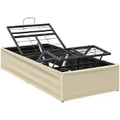 vidaXL - Elektrisch - Verstelbaar - Bed - Frame - Crèmekleurig