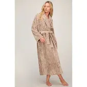 Hunkemoller Badjas Jacqueared Fleece Beige Dames | Maat: XL/XXL