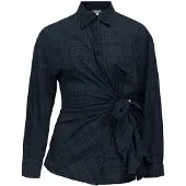 Object Blouse 'OBJMALUA' navy / zwart