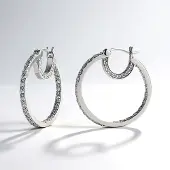 Cavill Berlin - Zilveren Oorbellen - 925 Sterling Zilver - Witte Topaasstenen - Tijdloze Elegantie en Luxe
