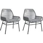 VMP 2x Tuinstoel met Kussen - Stabiel Rotan voor Balkon & Tuin