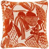 Unique living - Sierkussen Indy - orange flame - 45x45cm