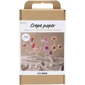 Creativ Company Hobbyset Crêpepapier Bloemen Pastel