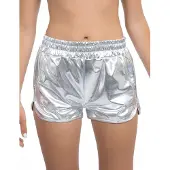 Chaks - Zilveren metallic short dames - L