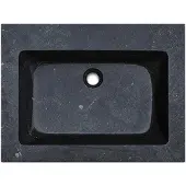 Lambini Designs Novara compacte wastafel natuursteen 60cm zonder kraangat