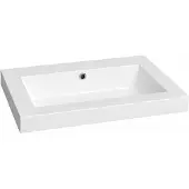 Lambini Designs Como wastafel mineraalmarmer 60cm met kraangat wit glans
