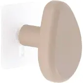 Tendance Patère en polyrésine forme galet grand modèle à coller taupe