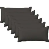 vidaXL Kussen met kussen HOUTEN 6 st Donkergrijs Faux Linnen