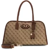 GUESS Handtas 'Samantha' chocoladebruin / brokaat / cappuccino