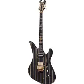 Schecter Synyster Custom-S Gloss Black w/Gold Stripes