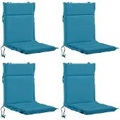 vidaXL Kussen voor lage rugstoel GEMERT 4 st 100% Polyester Lichtblauw