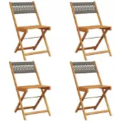 VMP 4x Houten Klapstoelen Tuin - Comfortabel & Duurzaam Acaciaboom