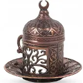 Ottomania Turkse Koffieservies Set met Suikerpot en Dienblad - 2 Kopjes