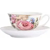 Altomdesign Altom Design Róża Mokkakopje & Schotel 220ml - Porselein