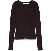 Vero Moda Gebreid vest 'VMEYMA' donkerbruin