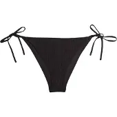Calvin Klein Dames/Dames Bikinibroekje met Geribde Zijkant (Zwart)
