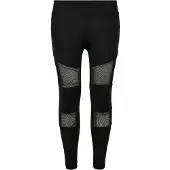 Urban Classics Technische mesh legging voor meisjes (Zwart)