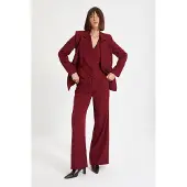 Trendyol TRENDYOLMİLLA Dames Bordeaux Effen Lang Regular fit Blazers