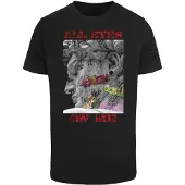 Mister tee Shirt 'All Eyes Face Statue' grijs / donkerrood / zwart