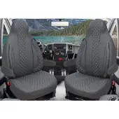 BREMER SITZBEZÜGE Stoelhoezen Camper Ducato Weinsberg Adria Dethleffs Grijs 2 Stuks
